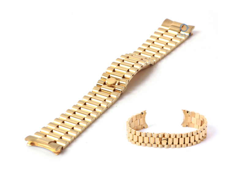 Rolex style Uhrenarmband 20mm Edelstahl gold