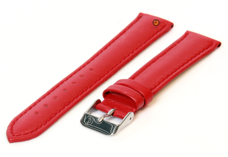 Uhrenarmband 20mm Rot Kalbsleder