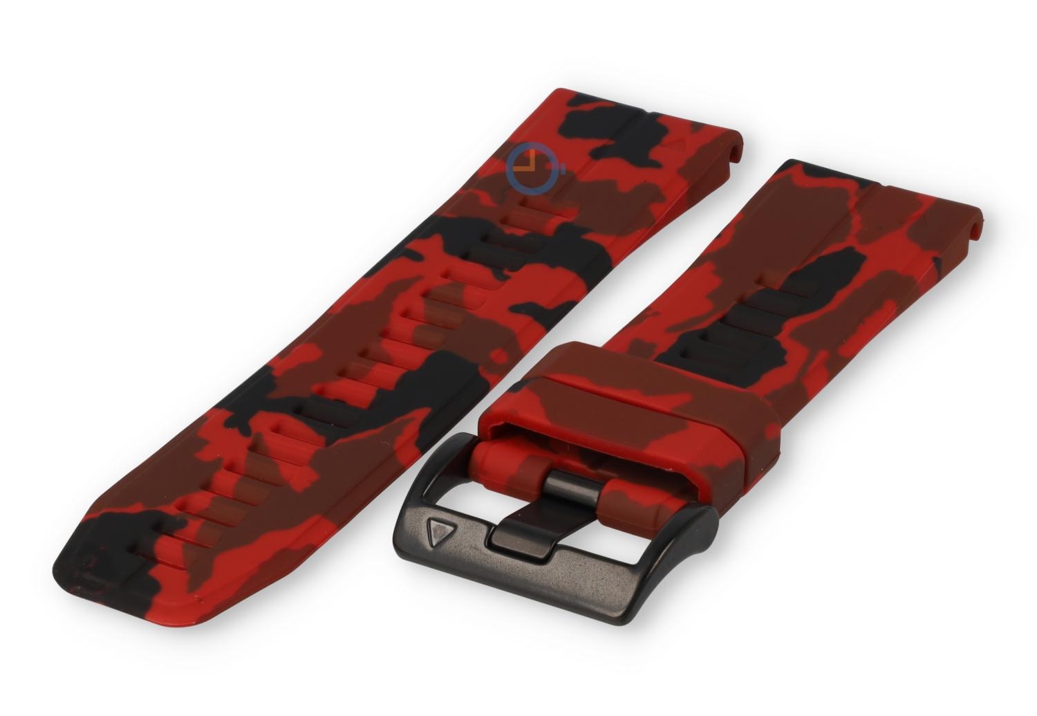 Quick Fit band Garmin Fenix 7X - camouflage - rot
