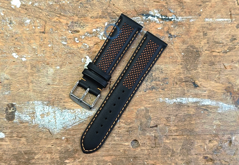 hybrid bandje - zwart met oranje