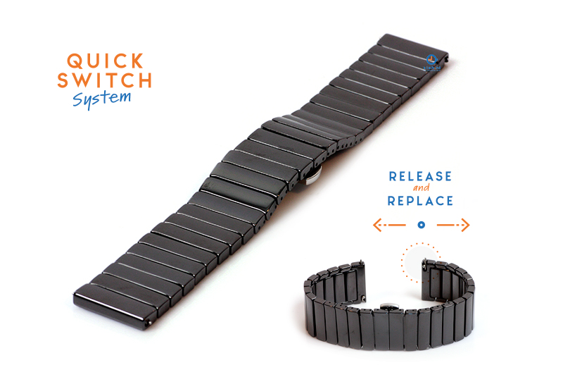 Keramikarmband 22mm schwarz
