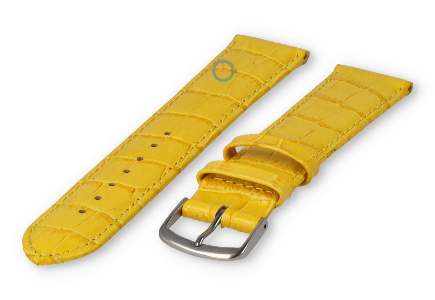 Extra langes Uhrenarmband Kroko - 20mm - Gelb