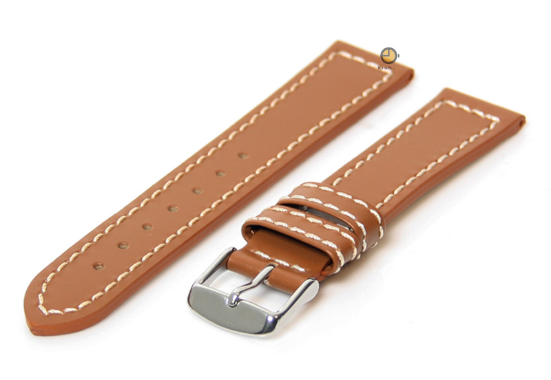 Uhrenarmband 22mm Braun Leder