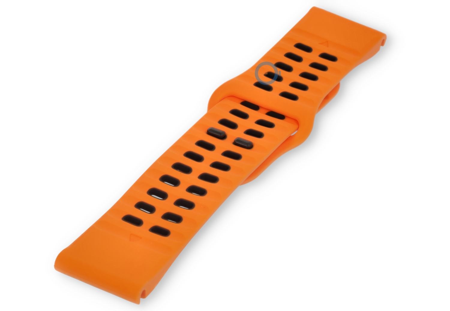 Luftdurchlässiges Uhrenarmband aus Silikon - 26mm - orange/black