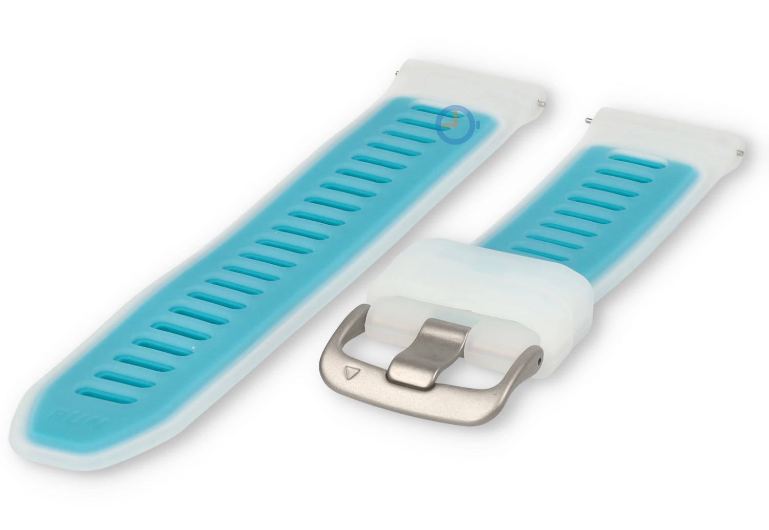 20mm Uhrenarmband Garmin Forerunner 245 - transparent/blau