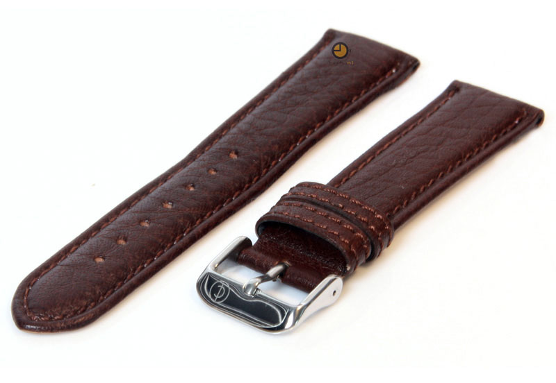 Uhrenarmband 18mm Dunkelbraun Bisonleder