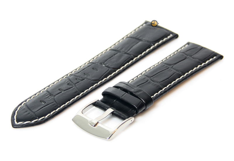 Midnight black Uhrenarmband - 24mm Leder