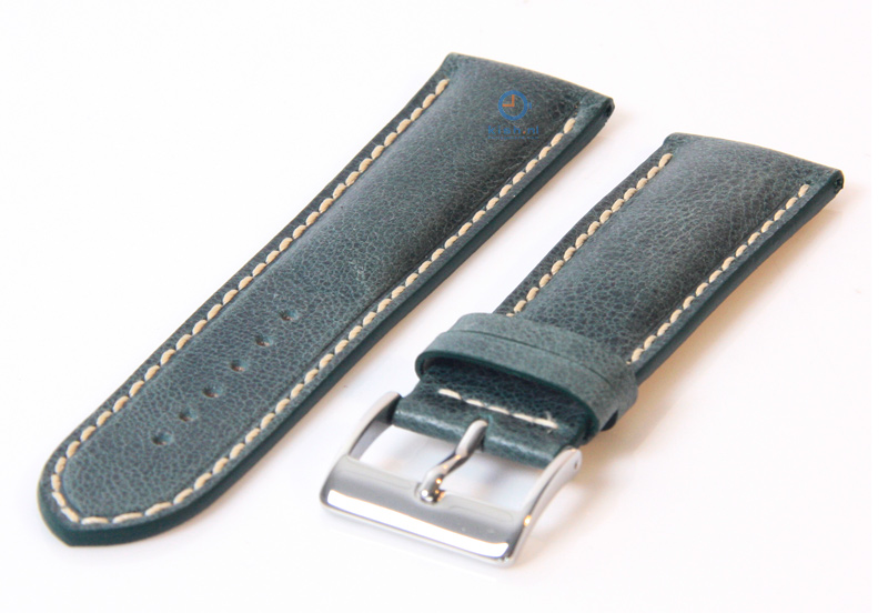 Uhrenarmband 24mm dunkelgrün Leder