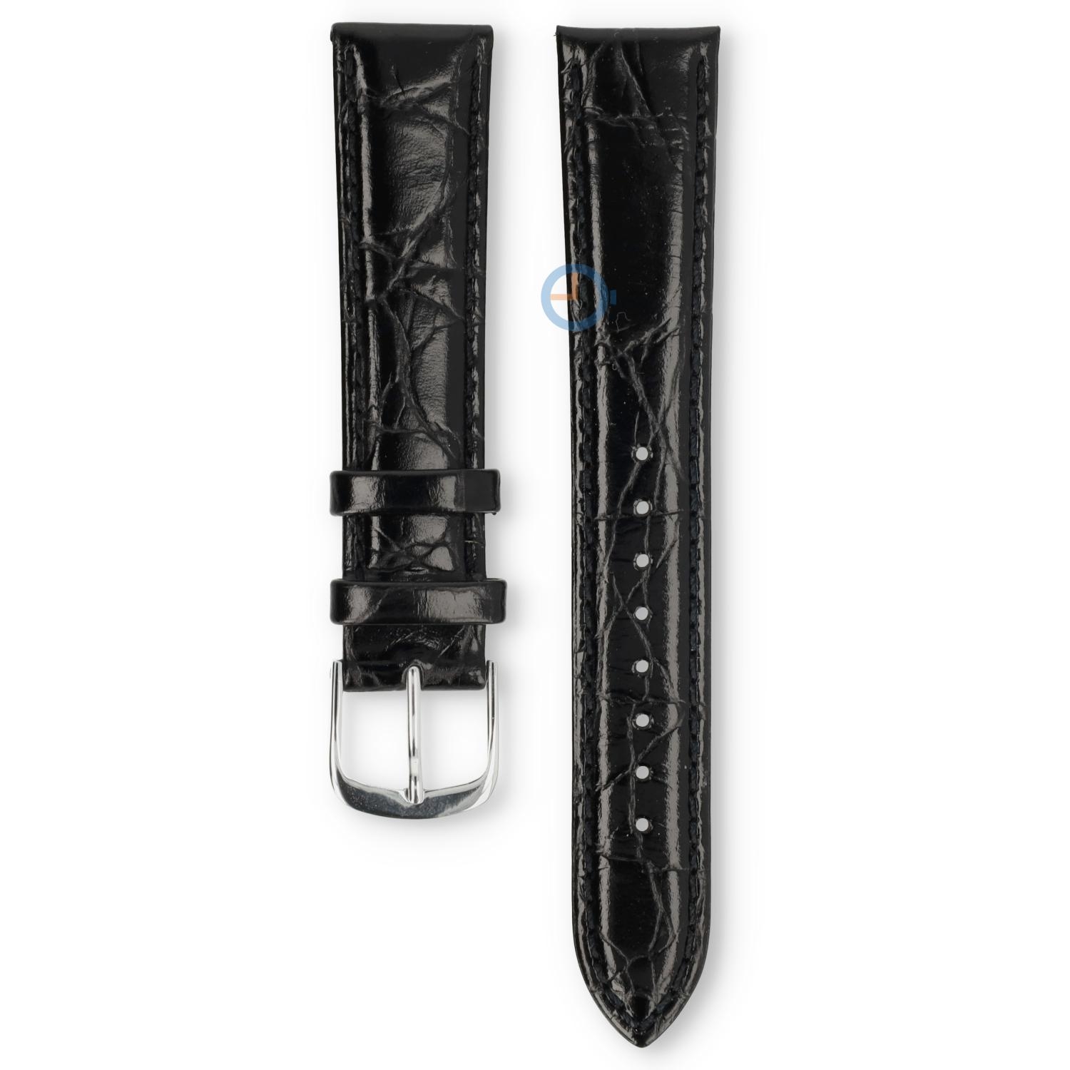 Universal 18mm schwarzes Leder Uhrenarmband - Pulsar