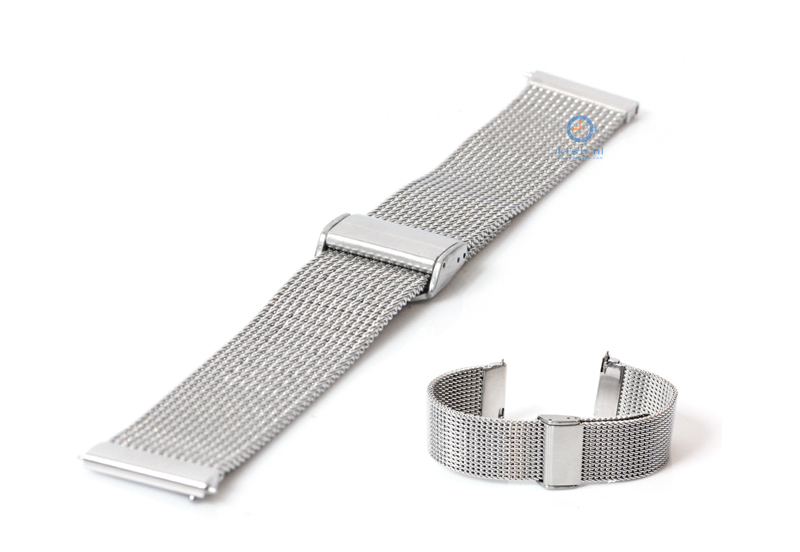 Uhrenarmband 18mm Mailänder silber