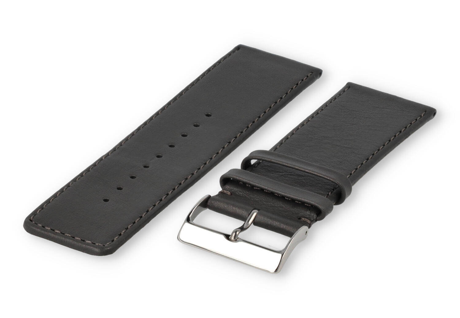 XL glatt Lederband - 30mm - dunkelgrau