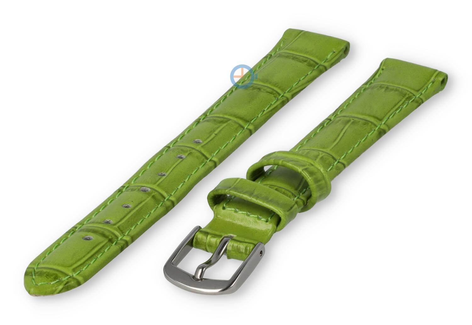 XL Uhrenarmband aus Leder - 14mm - Grasgrün