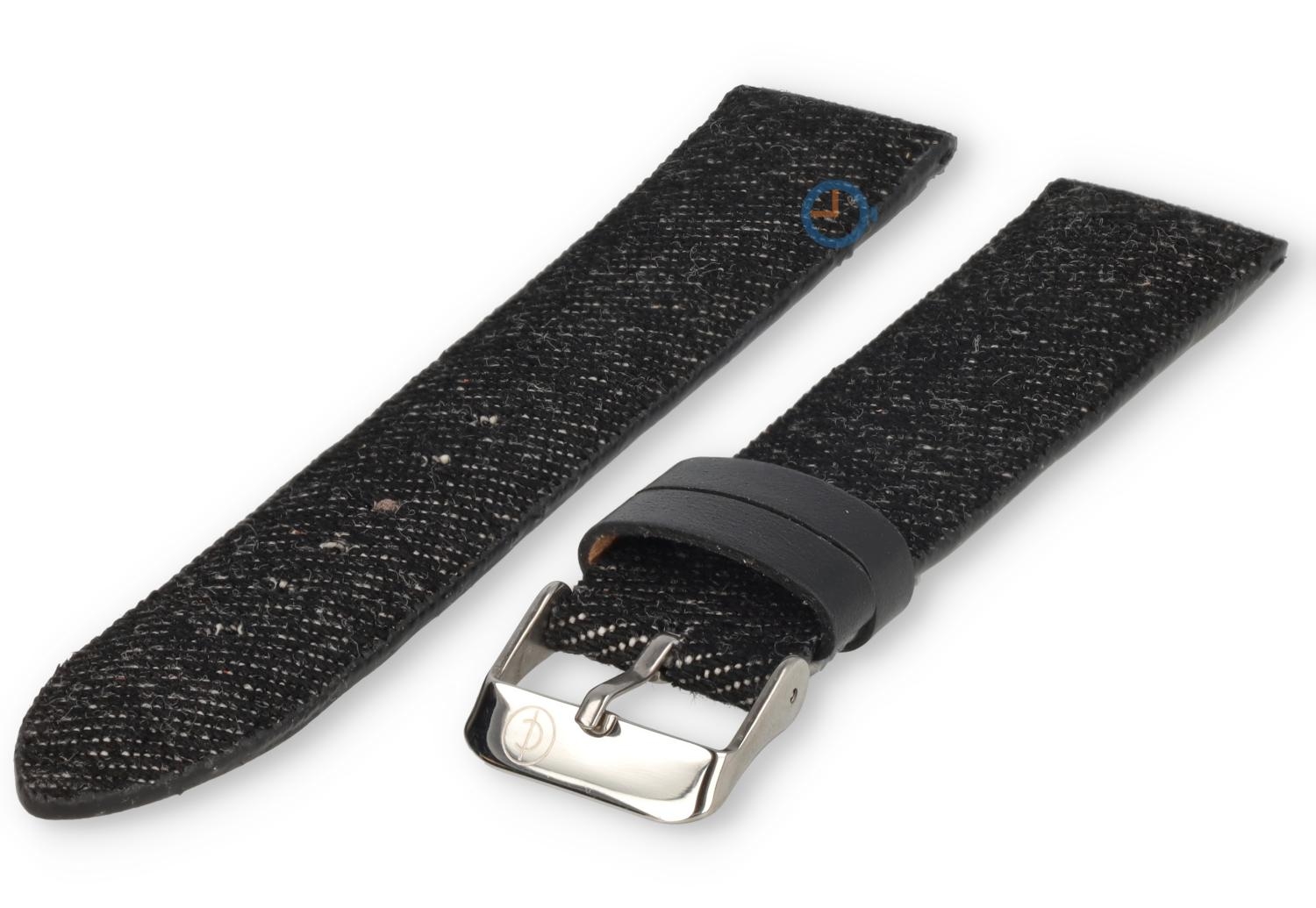 22mm jeans Uhrenarmband - black