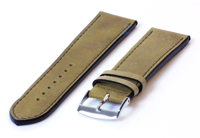 24mm Lederband in Kaki - farben