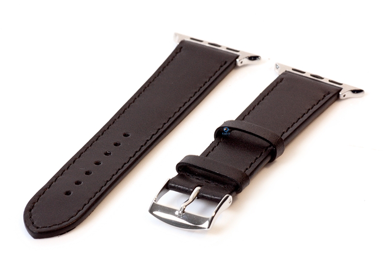 Apple Uhrenarmband Kalbsleder matt schwarz - 44/45/46/49mm
