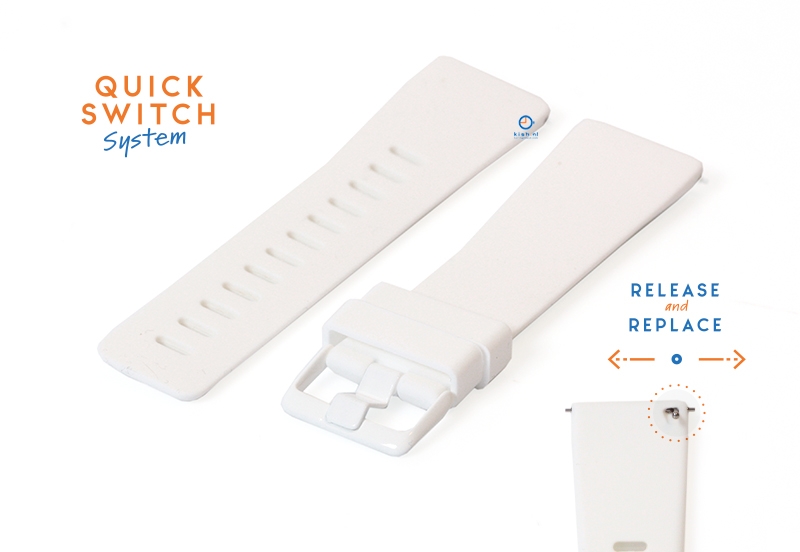 Silikon Uhrenarmband - 23mm weiÃŸ