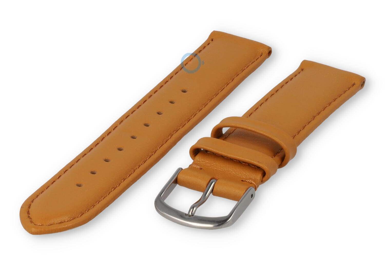 18mm Lederband mit Naht - hellbraun