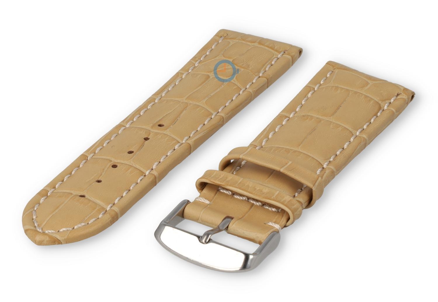Starkes Uhrenarmband aus Kalbsleder - 26mm - sand