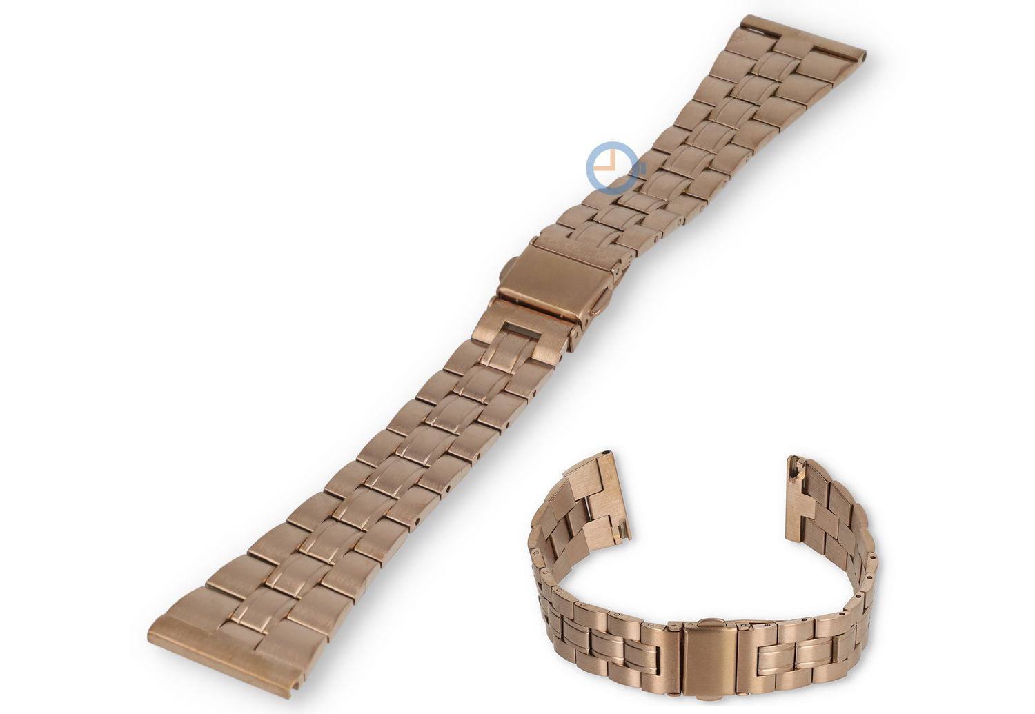 22/18mm Uhrenarmband matt Stahl - rosegold