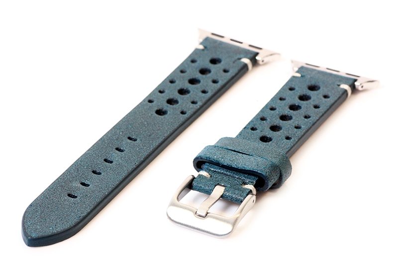 Apple Uhrenarmband perforiertes Leder grÃ¼n - 44/45/46/49mm