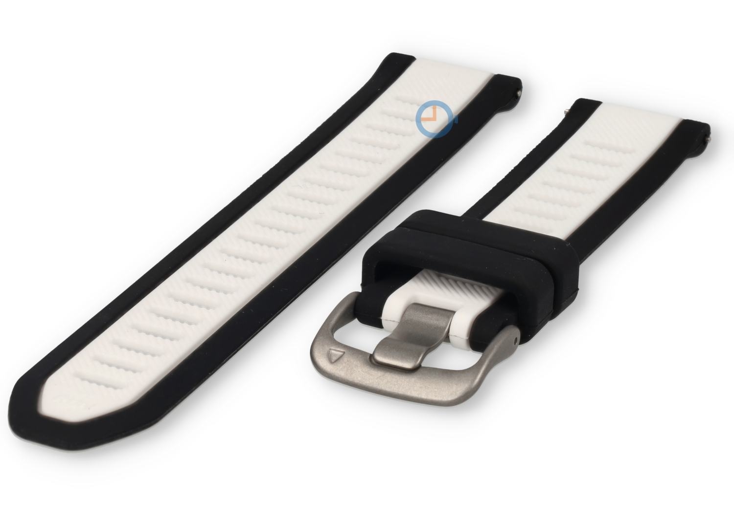 20mm Uhrenarmband Garmin Forerunner 165 - schwarz/weiß