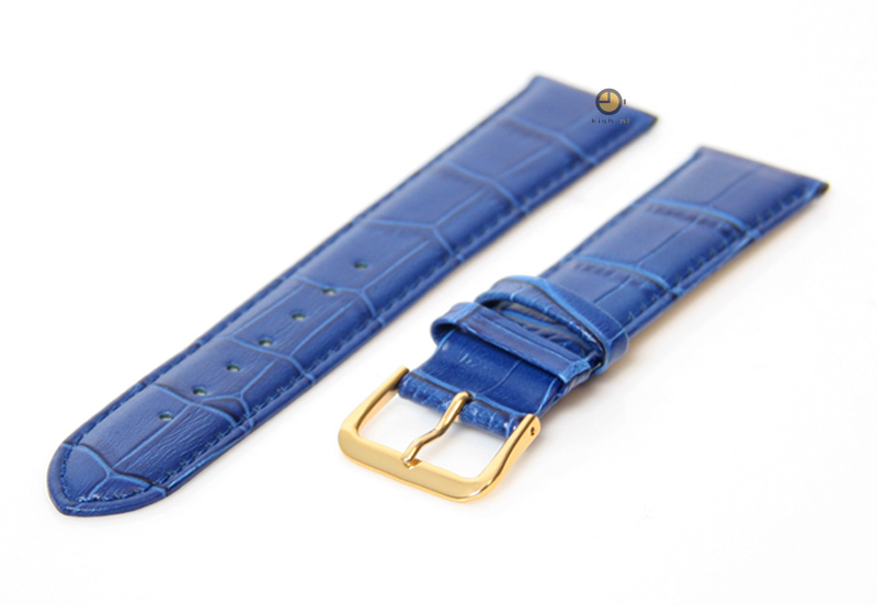 Uhrenarmband 20mm Blau Leder