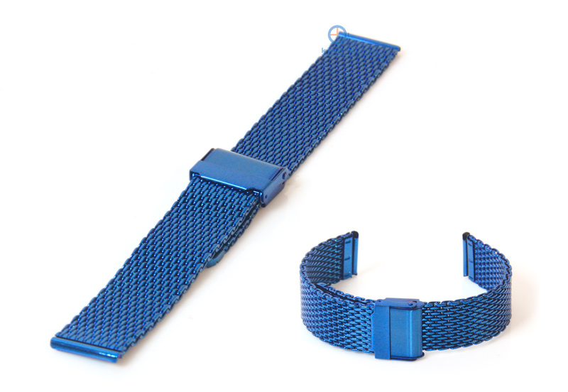 Uhrenarmband 18mm Mailänder Blau