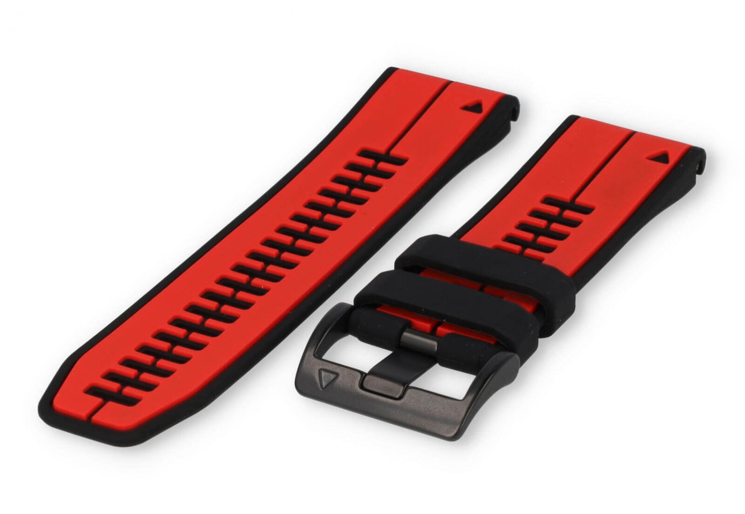 Garmin Fenix 7X Uhrenarmband Kautschuk - Schwarz/Rot