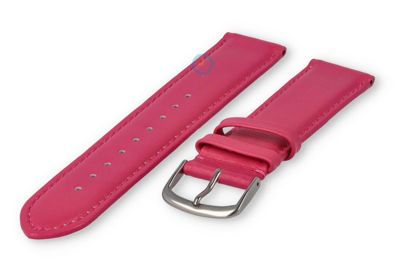 20mm Lederband mit Naht - rosa