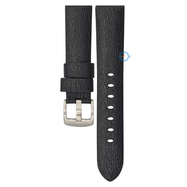 Veganes Uhrenarmband aus Apfelfaser:24mm Schwarz