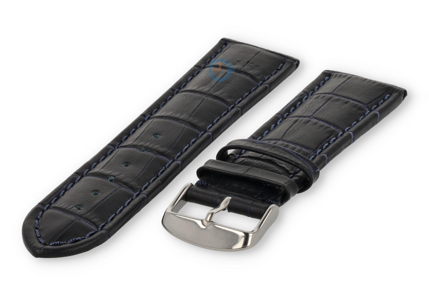 Starkes Uhrenarmband aus Kalbsleder - 26mm - dunkelbraun