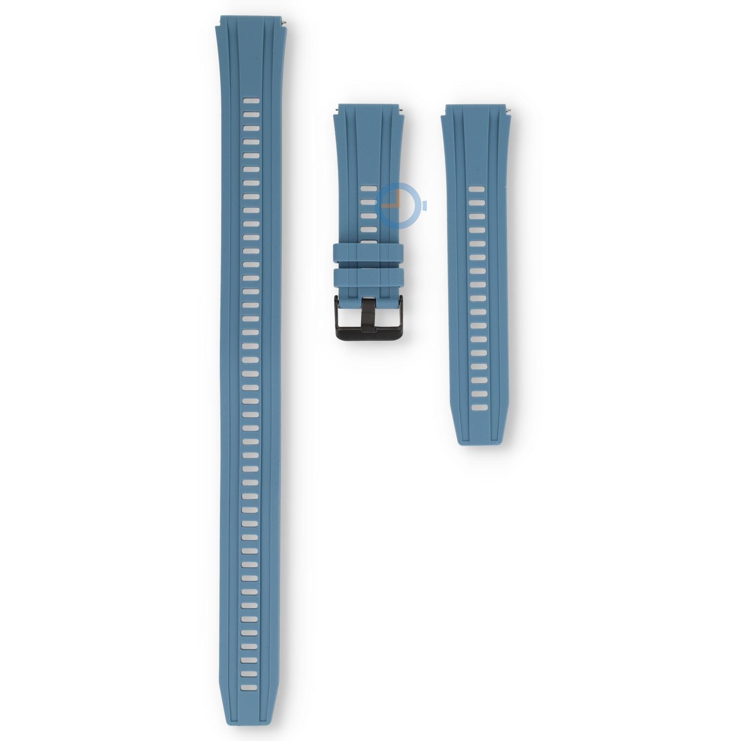 Extra lange horlogeband siliconen 22mm - blauw