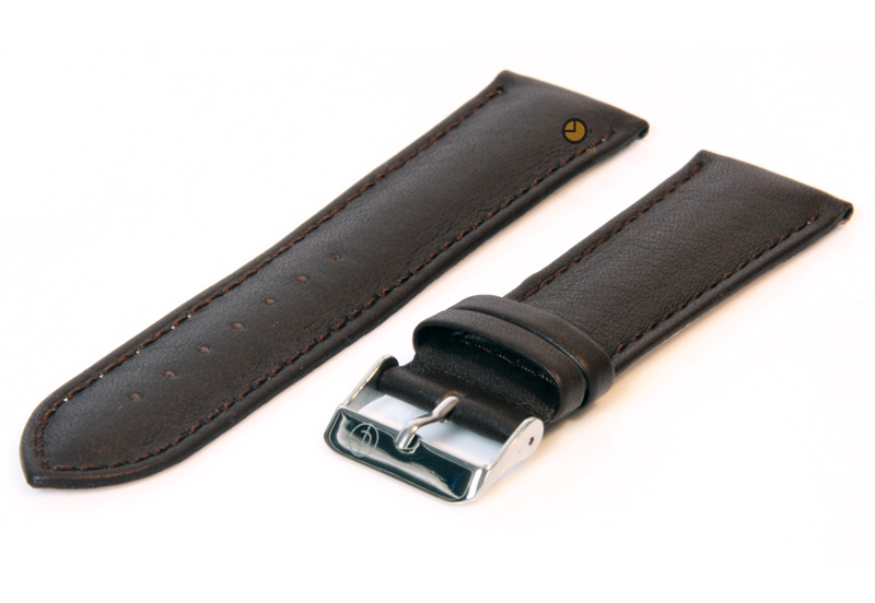 Uhrenarmband 24mm Dunkelbraun Kalbsleder