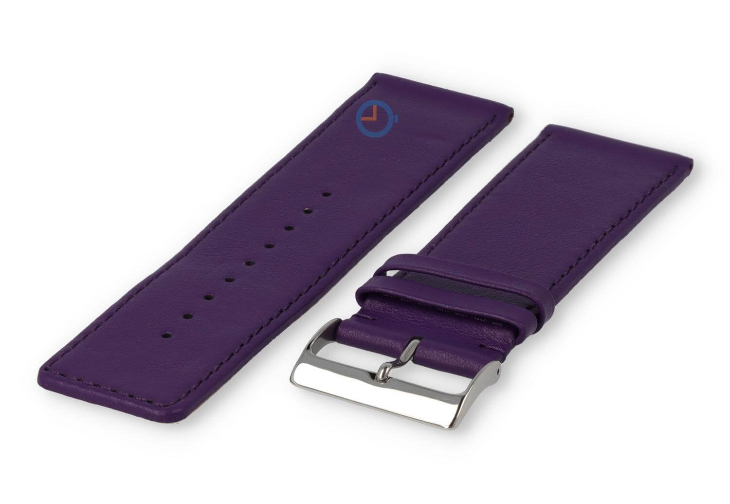 XL glatt Lederband - 30mm - aubergine