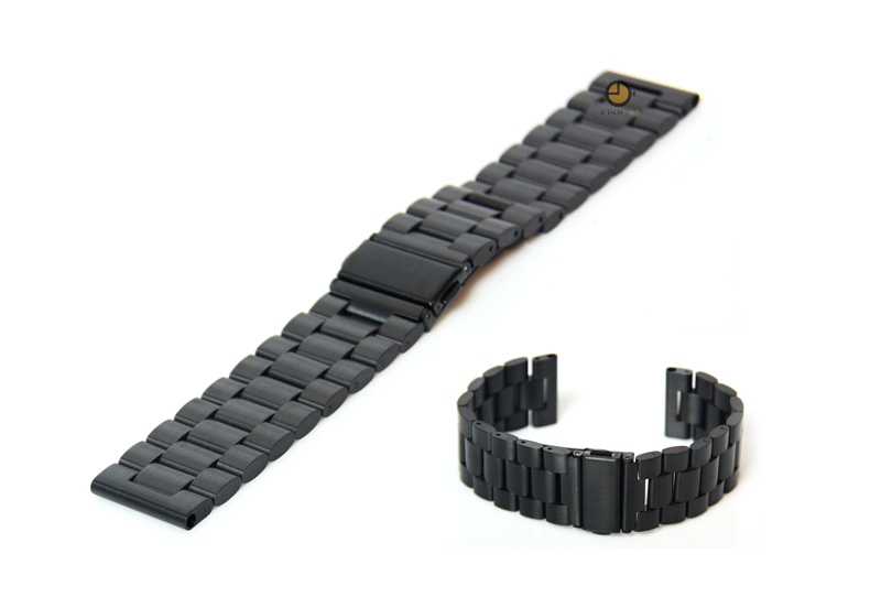 20mm Stahl Uhrenarmband Schwarz