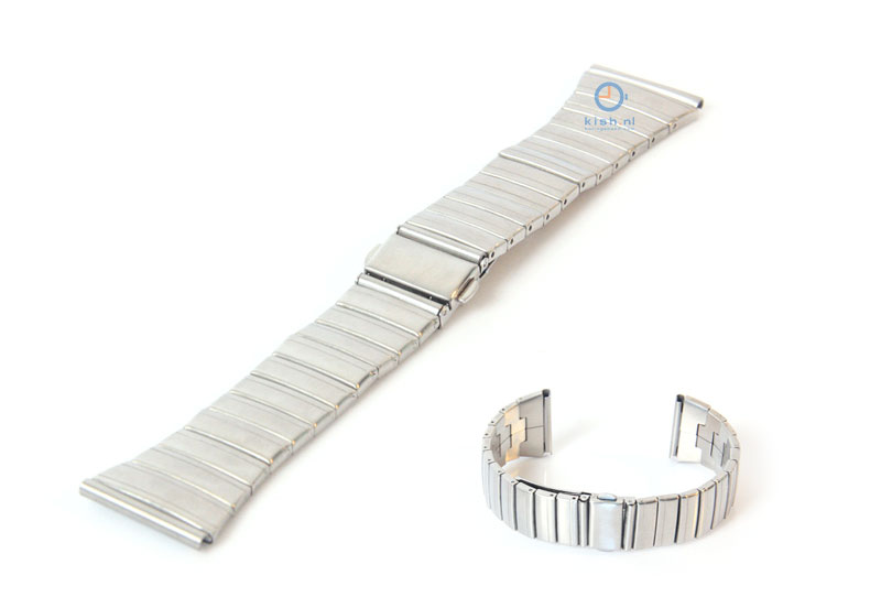 Uhrenarmband 24mm silber Edelstahl