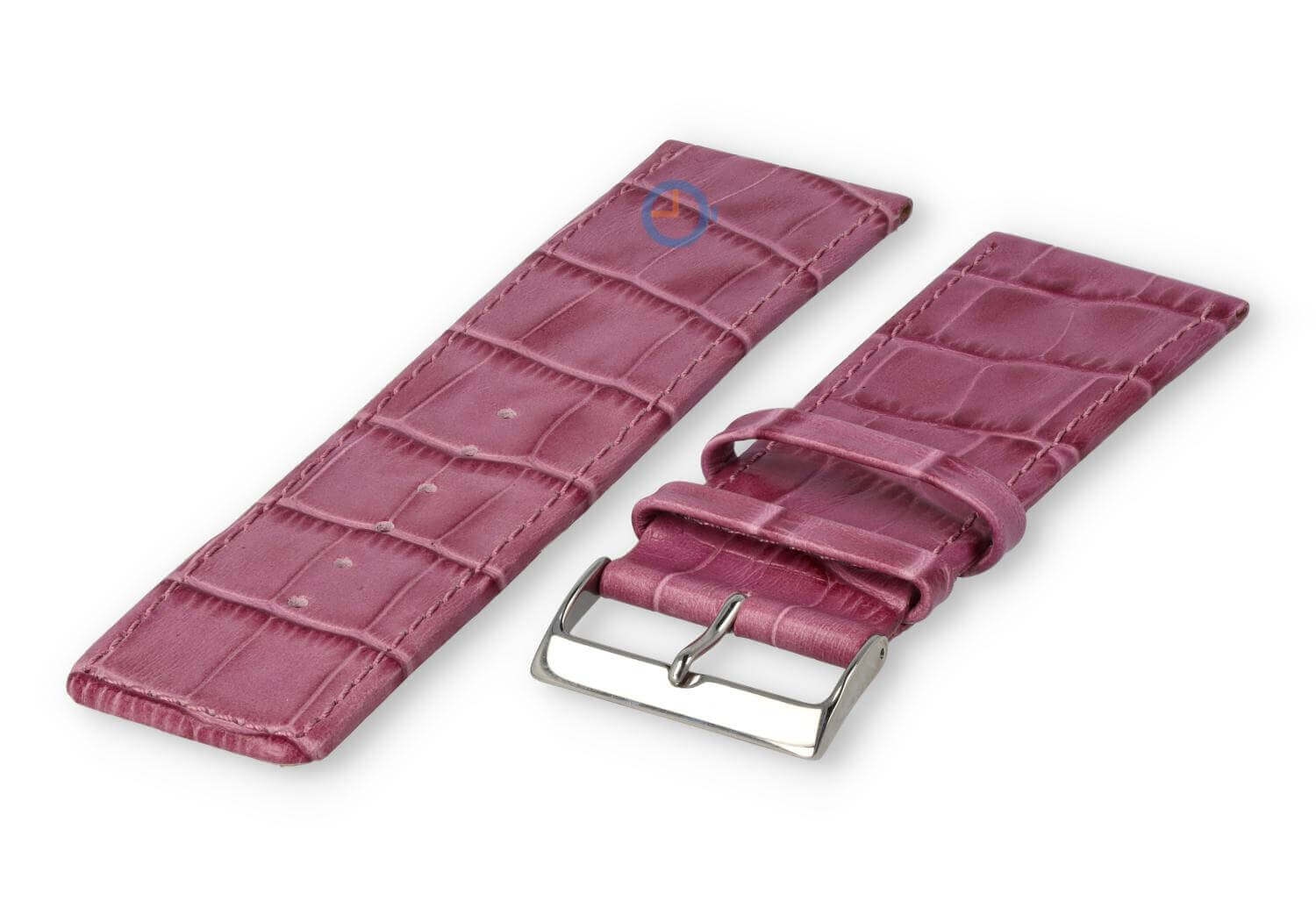 Luxus Kroko Uhrenarmband - 30mm - blackberry