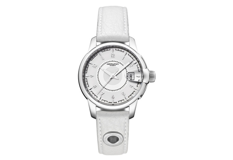 Hamilton Uhrenarmband H40415915 - weißes Leder
