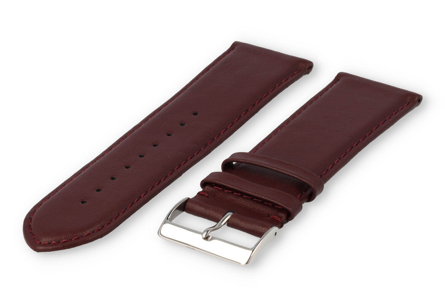 XL glatt Lederband - 28mm - bordeaux