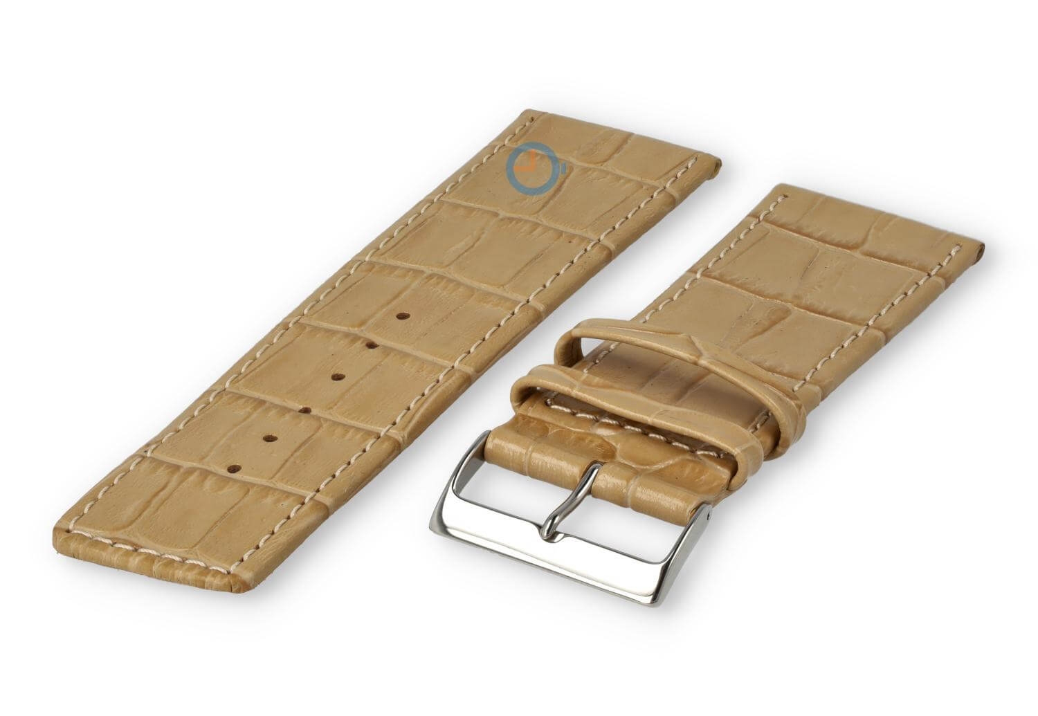 Luxus Kroko Uhrenarmband XL - 30mm - sand