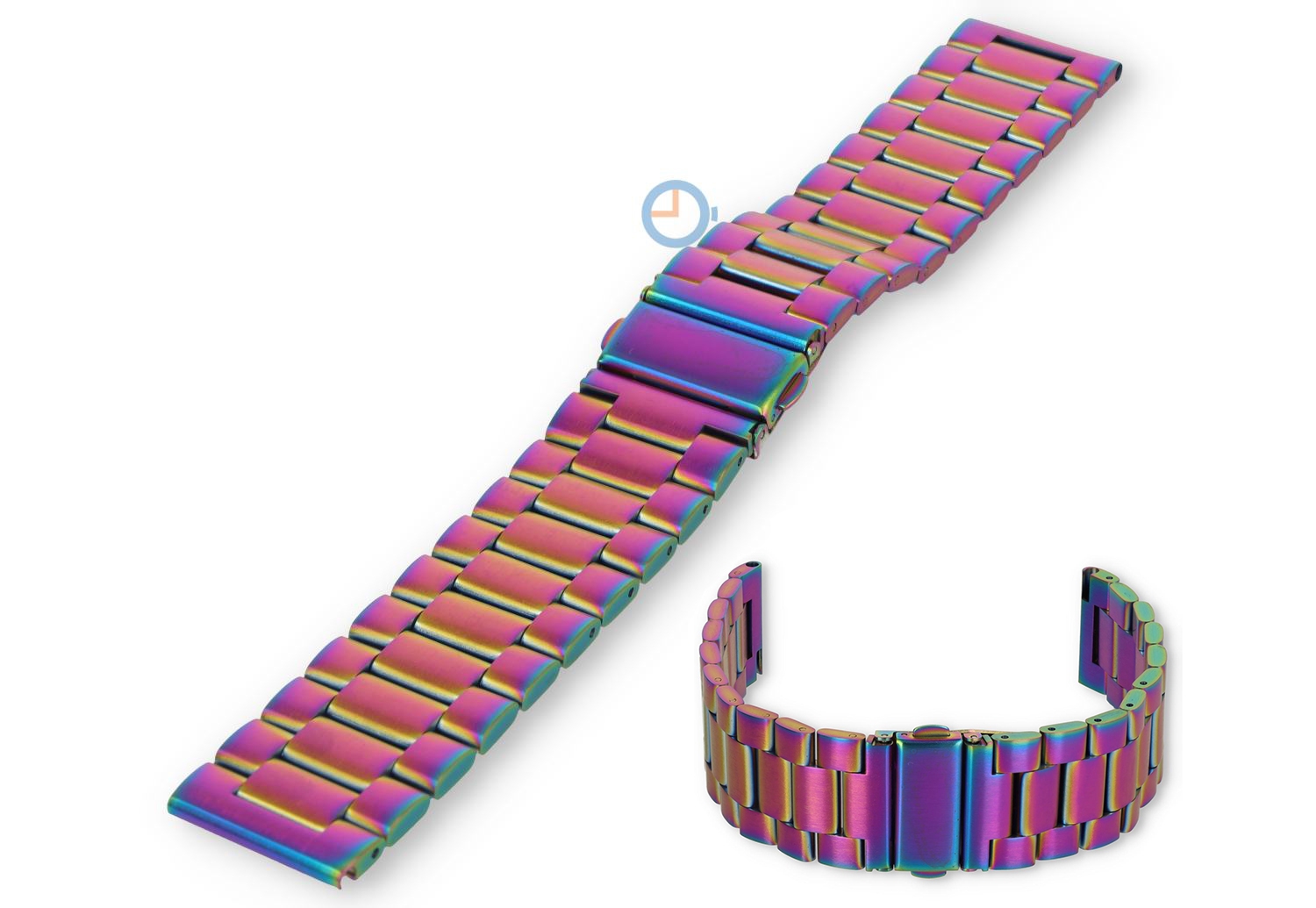 Uhrenarmband 22mm matt Stahl - mehrfarbig