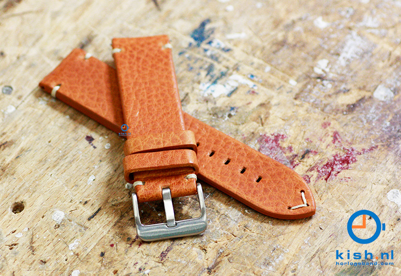 Kish Premium - Horlogeband 22mm vintage bruin leer