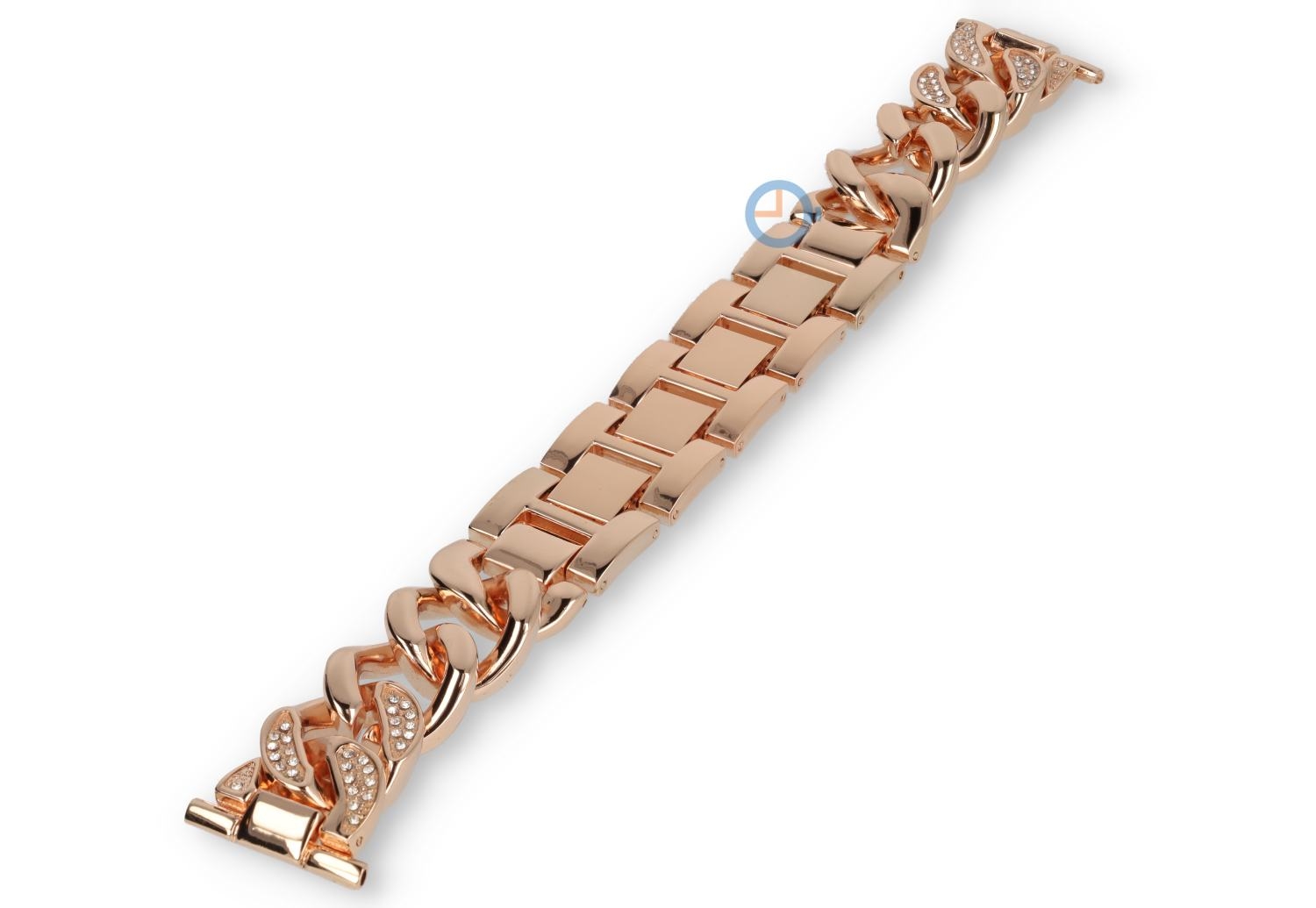 22mm DKNY-Stahl Band mit geflochtenten Gliedern - roségoldfarbig