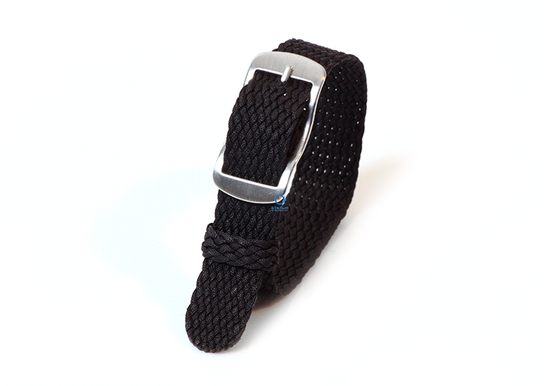 Perlon Uhrenarmband 14mm schwarz