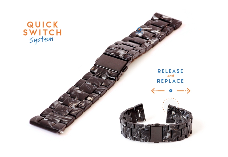 20mm resin Uhrenarmband - Marmor