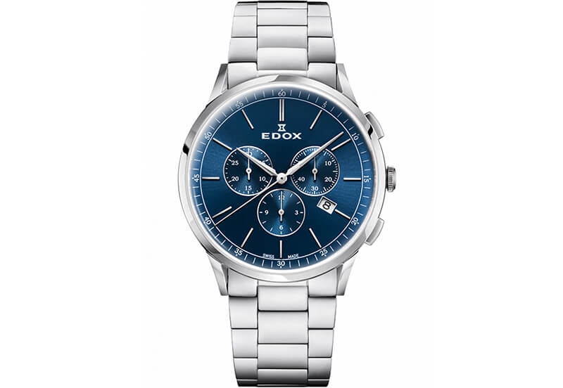Edox Les Vauberts 10236 Uhrenarmband Silber Stahl