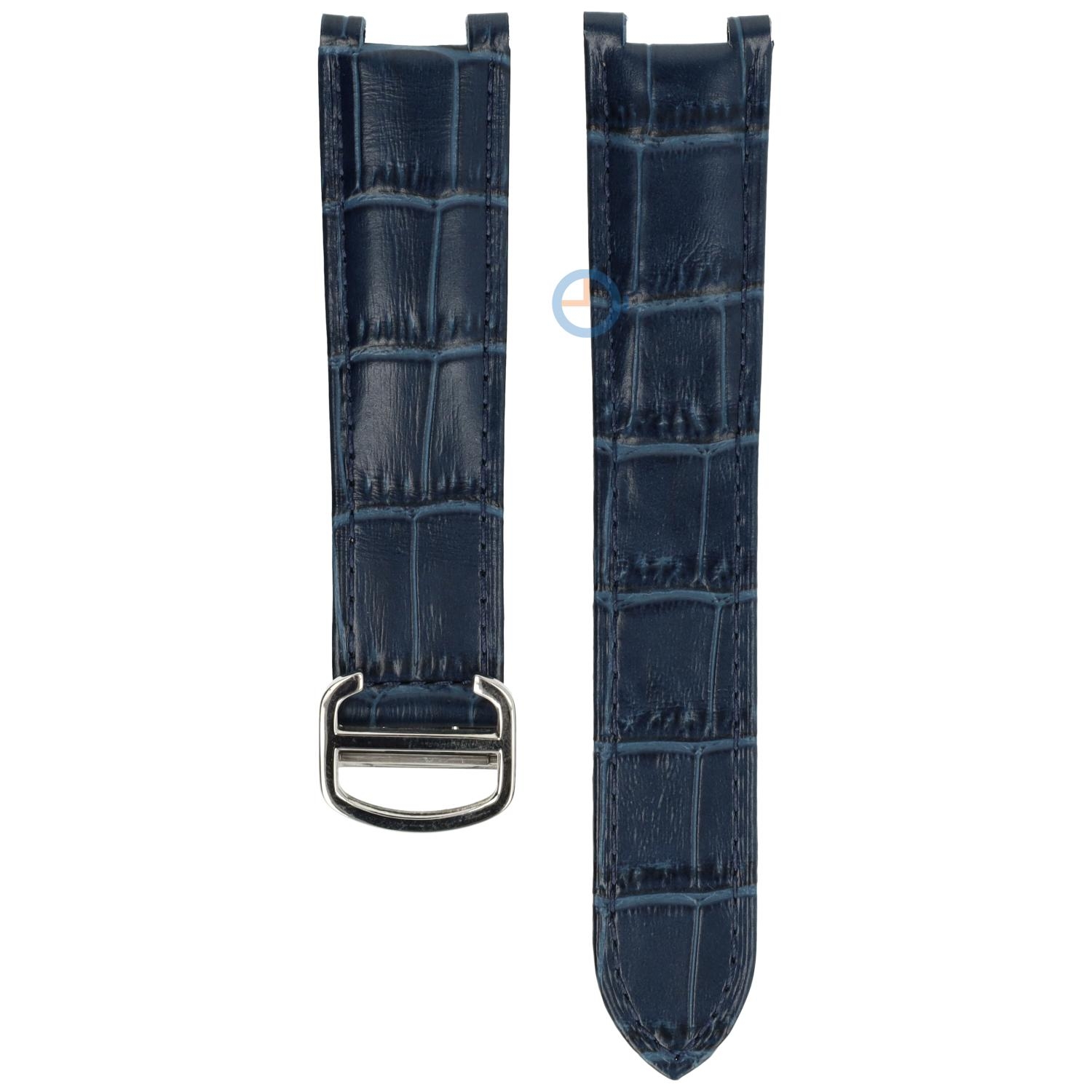 Uhrenarmband Cartier Pasha - 20/12 - blau mit silber