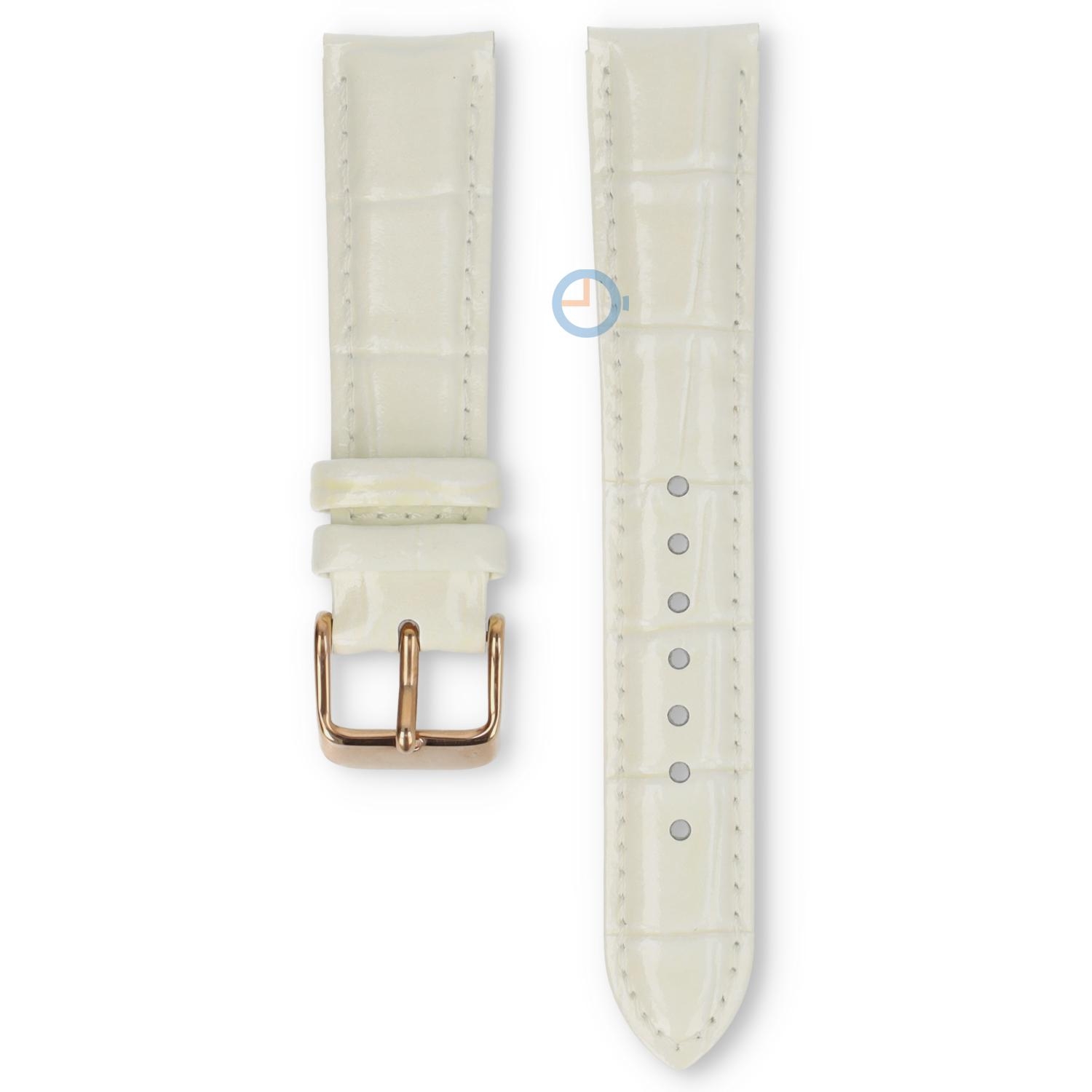 Universal 18mm weißes Leder Uhrenarmband - Lorus