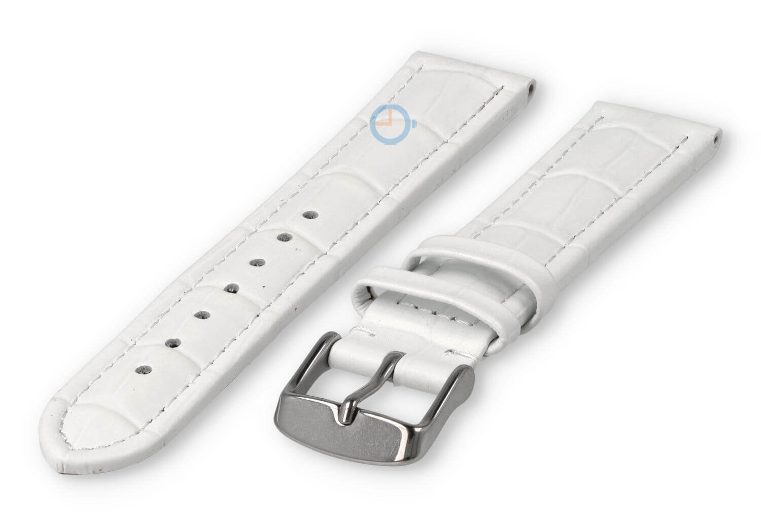 Starkes Uhrenarmband aus Kalbsleder - 20mm - weiß
