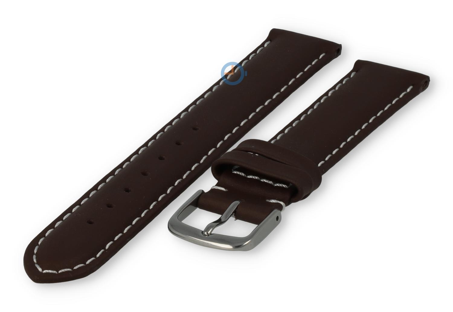 Ungerade Größe Uhrenarmband Leder - 17mm - dunkelbraun